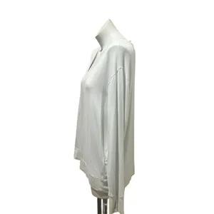 Athleta Women's XL White V-Neck Long Sleeve Relaxed Fit Top thumbnail 3