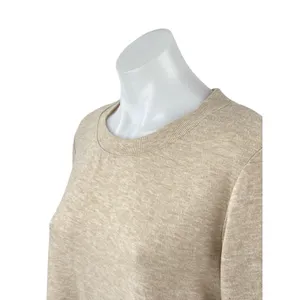 Alo Yoga Women's Beige Long Sleeve Side Slit Crew Neck Sweater Sweatshirt Top S thumbnail 2