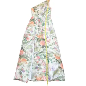Davids Bridal NWOT Floral One Shoulder Printed Chiffon‎ Maxi Dress F18055P 2 thumbnail 9