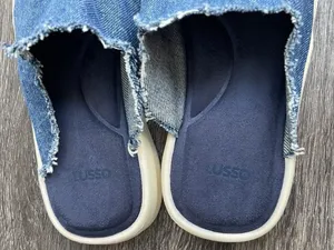 Lusso Cloud Blue Denim Pelli Slip-on Waffle-Knit Mules Shoes Size 9 NWOT thumbnail 8