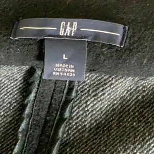 Gap double breast black unlined coat. Size Large thumbnail 6