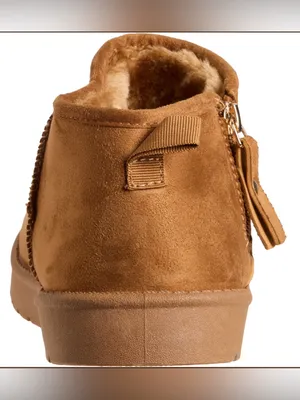 ASPEN Mini Side-Zip Faux Shearling Boots 7 Chestnut $49 Retail NEW thumbnail 8