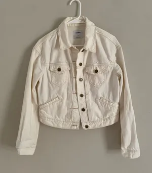 Old Navy White Denim Jacket thumbnail 1