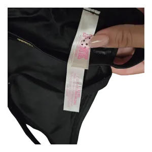 Pink by Victoria's Secret Black Bralette W/ Embroidered Flowers Size: L thumbnail 3