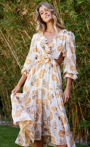 Bishop + Young x Anthropologie Paloma Cut-Out‎ Dress In Montecito Womens Size S thumbnail 1