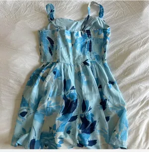 Abercrombie & Fitch Blue floral print mini dress with adjustable straps thumbnail 3