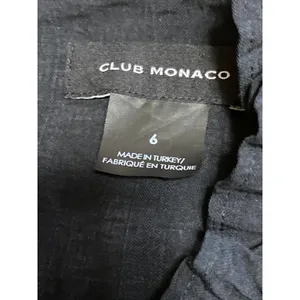 Club Monaco Black Ruffle Sleeve Mock Neck Pintucked Fit & Flare Mini Dress Sz 6 thumbnail 5