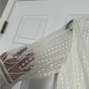 A Beautiful Soul Elegant White Maxi Dress Lace Ruffles thumbnail 7