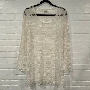 Tavik+ Cream Crochet Knit Swim Cover Up thumbnail 6