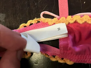For Love & Lemons Bra Womens Medium Pink Lace Floral Balconette Underwire Sheer thumbnail 7