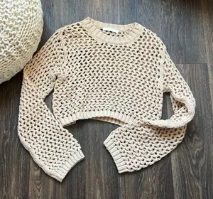 C’Noir Crochet Sweater Cover Up thumbnail 1