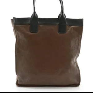 Chloé FRONT POCKET TOTE BAG IN BROWN & BLACK LEATHER W/DETACHABLE POUCH thumbnail 2