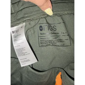 FIGS Zamora Jogger Scrub Pants Dark Olive Green Drawstring Women S/P thumbnail 3