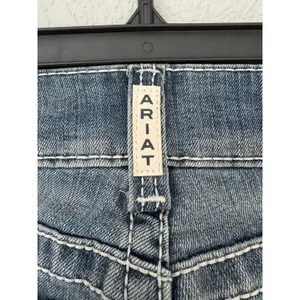 Ariat REAL Straight Jeans Women US 27R Rainstorm Mid Rise Medium Wash Western thumbnail 7