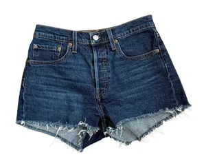 Levi’s Womens Button Fly Denim Cut Off Jean Shorts Womens Size 27 thumbnail 1