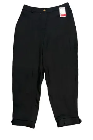NWT Zara Size Medium‎ Black Silky Trousers thumbnail 1