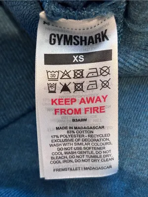 Gymshark Rest Day Sweats Cropped Mock Neck Pullover Sweatshirt Teal Blue XS thumbnail 4
