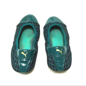 Puma Sport Lifestyle teal & black foldable flats 7‎ thumbnail 6