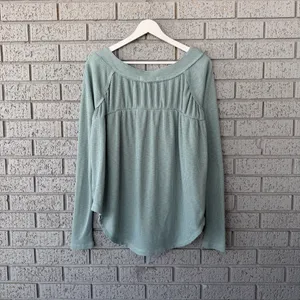 Free People Must Have Henley Top Waffle Knit Long Sleeve Shirt Size Small thumbnail 5