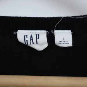 Gap Cardigan Sweater Womens Large Black Knit Ribbed Button Front Long Sleeve thumbnail 3