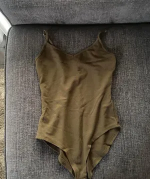 Forever 21 Olive green adjustable cotton bodysuit thumbnail 2