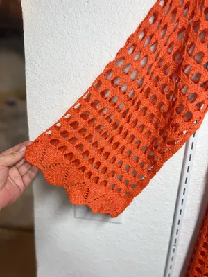 Cover Up Cardigan Orange Size XL thumbnail 2