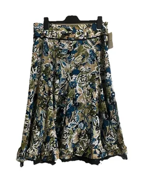 Emma & James Skirt Sz 14 Floral A-Line Midi Ruffle Lace Detail Feminine Flowy thumbnail 1