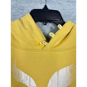 Vtg American Eagle‎ Outfitters Womens M Mustard Hoodie Pullover NY Cozy Fall thumbnail 3