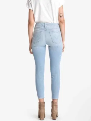 Mother The Looker Crop Jeans in Fresh Catch thumbnail 2