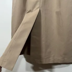 NEW Mable Embroidered Trench Coat Sz Medium Taupe and Black Neutral thumbnail 12
