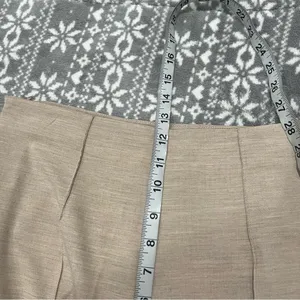 NEW Lattelier High‎ Waist Flare Leg Pants Side Ankle Slit Center Seam XL Career thumbnail 14