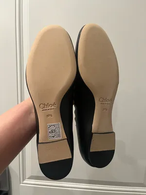 NWT CHLOÉ Lauren scalloped leather ballet flats 37.5 thumbnail 9