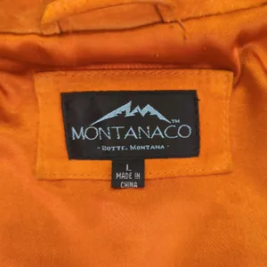 MontanaCo Suede Leather Jacket‎ Women's Full Zip Copper Orange Warm Tone Large thumbnail 8