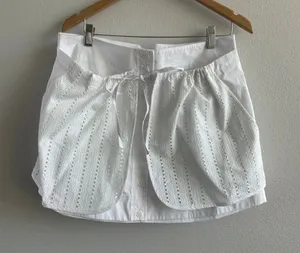 Thakoon Eyelet Combo Mini Skirt Size 8 White NWT thumbnail 1