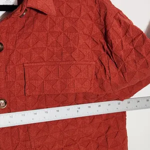 Privy Rust Red Cropped Textured Jacket Size Medium NWT thumbnail 9