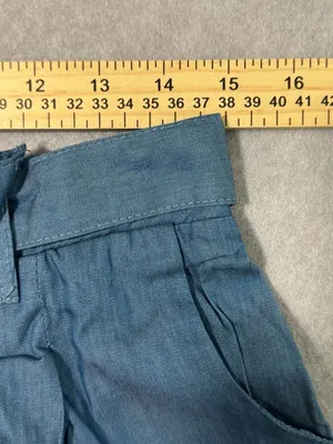 Hayden Los Angeles Wide-Leg Capri Pants in Blue thumbnail 2