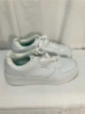 Skechers White Lace-Up Sneakers with Teal Insole thumbnail 5