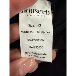House of CB Rose Mesh Cutout LBD SemiSheer Party Ruched Cutout Mini Dress NWT XS thumbnail 8