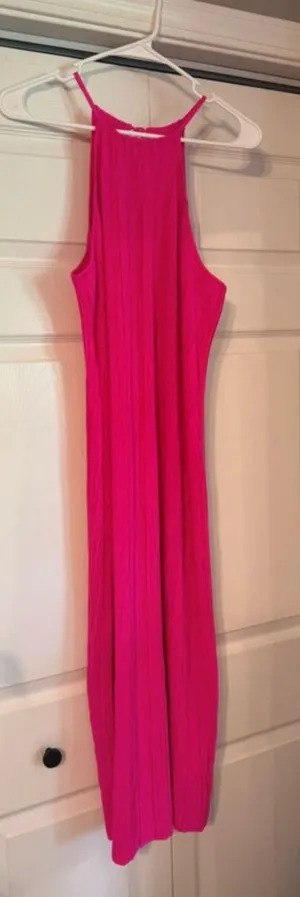 A New Day Sleeveless Crinkle Fabric Pleated Midi Cocktail Dress Women’s Sz Large thumbnail 1