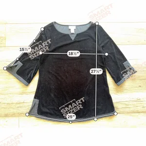 Soft Surroundings XS Petite Black‎ Velvet Shirt Witchy Ren Faire Whimsygoth Dark thumbnail 4