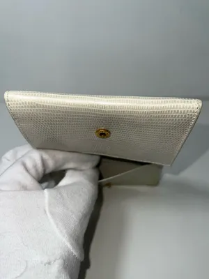Swarovski Crystal Embellished Lizard Embossed Bifold Leather Wallet thumbnail 8