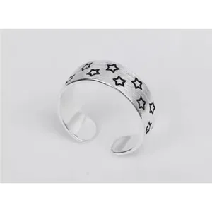 NEW Unisex 925 Sterling Star Adjustable Band Ring, Toe Ring, Pinky Ring‎ thumbnail 13