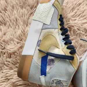 Nike Women's High-Top Sneakers - Blue and Yellow Size 6.5 thumbnail 8