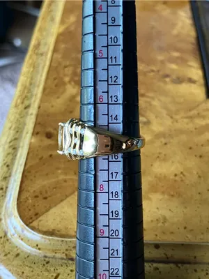 Golden Apatite Moissanite Ring Size 7 Gold thumbnail 6