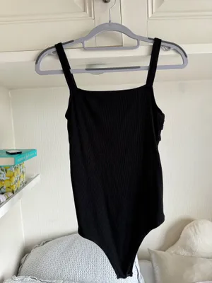 Black Bodysuit Express Thong thumbnail 1