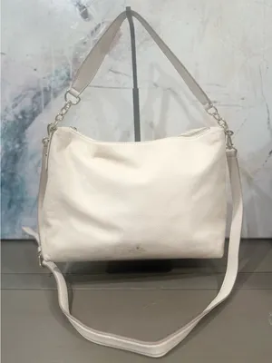 Kate spade New York Saffiano Leather Crossbody Shoulder Hobo Bag Cream Color thumbnail 1