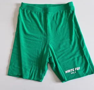White Fox Boutique Vol 3 Ribbed Biker Shorts Green High Waisted Small thumbnail 1