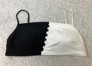 CALIA Womens XXL Colorblock Ruched Bikini Top Black White Square Neck NWOT thumbnail 1