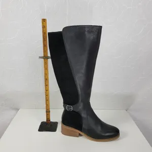 Lucky Brand Timinii Womens Riding Boots Size 10 Black Leather Suede Knee-High thumbnail 12