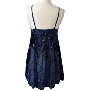 UO Kimchi Blue Alice Embroidered Velvet Mini Babydoll Dress thumbnail 13
